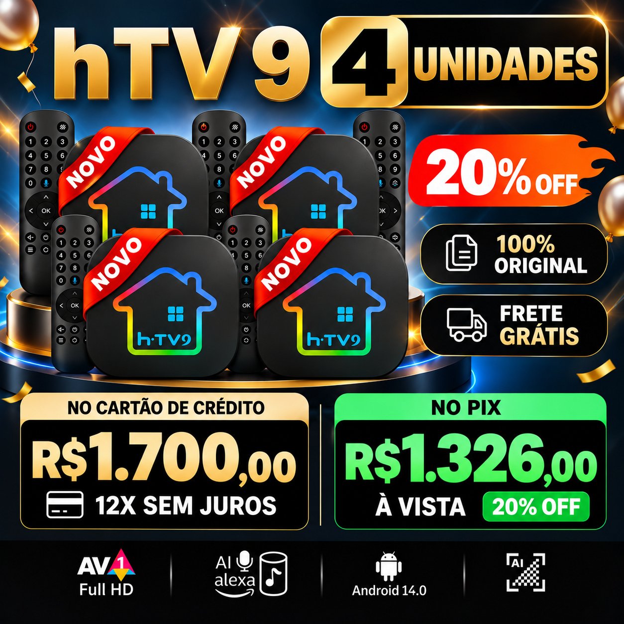 Quatro Unidades Htv 9